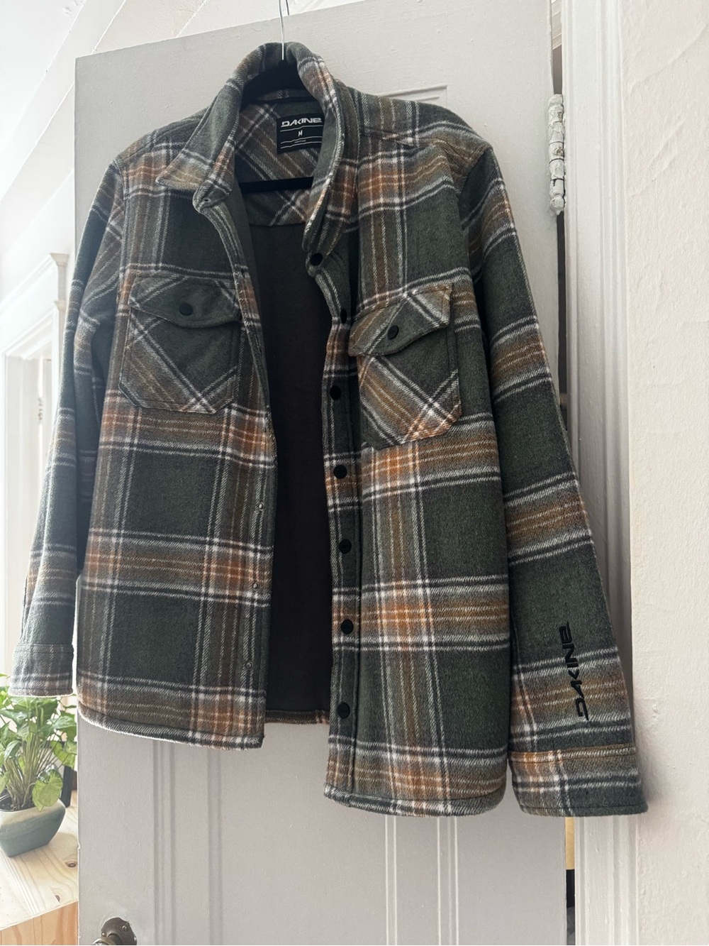 Dakine Men's Green Plaid Flannel Shacket